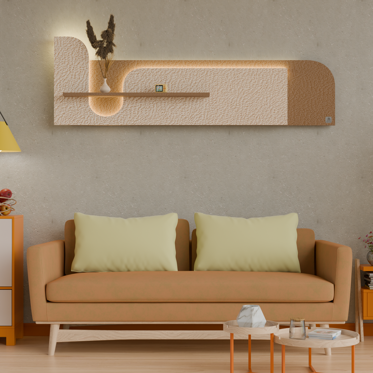 Furnitell: The Zen-Arc Illuminated Wall Sculpture