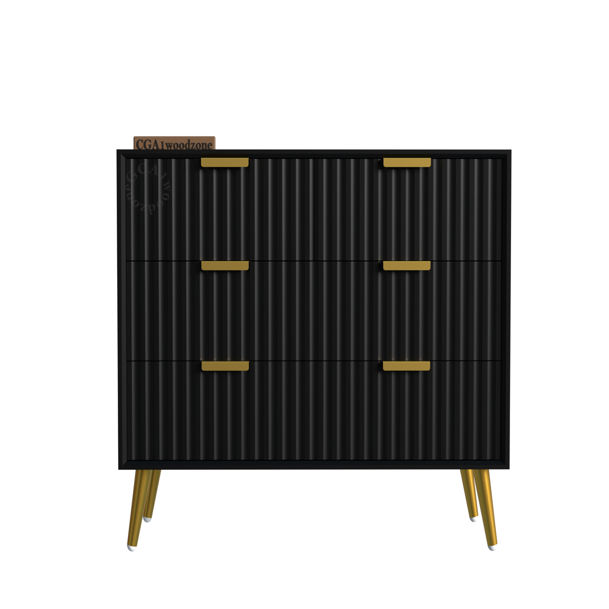 FURNITELL 4 DRAWER CHEST -BLACK Furnitell