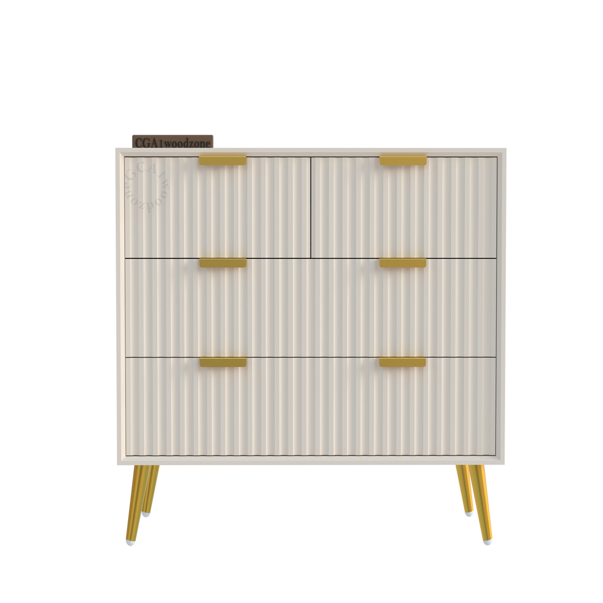 FURNITELL 4 DRAWER CHEST -WHITE Furnitell