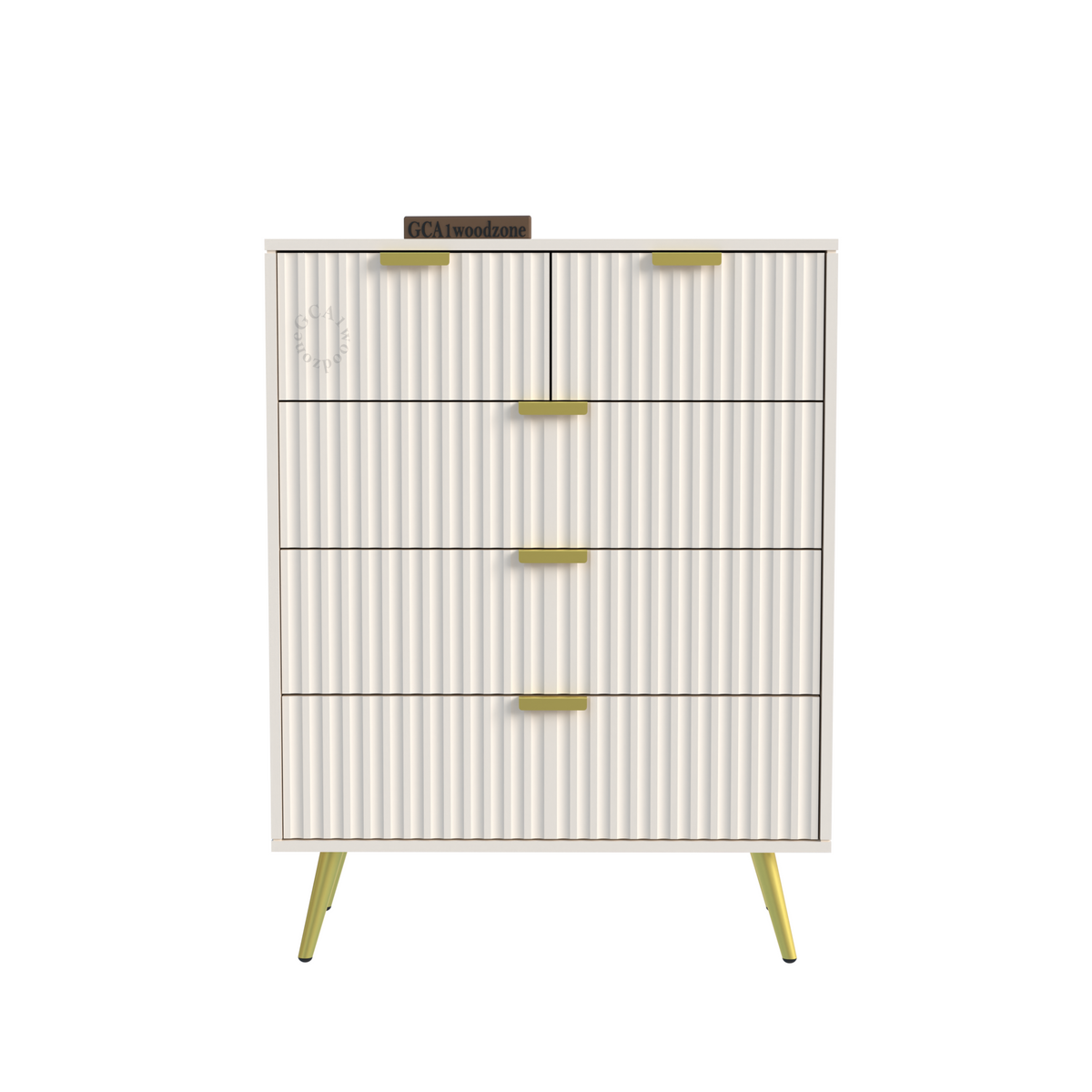 5 Drawers Dresser Console Cabinet for Bedroom, Living Room, Drawing Room Furnitell