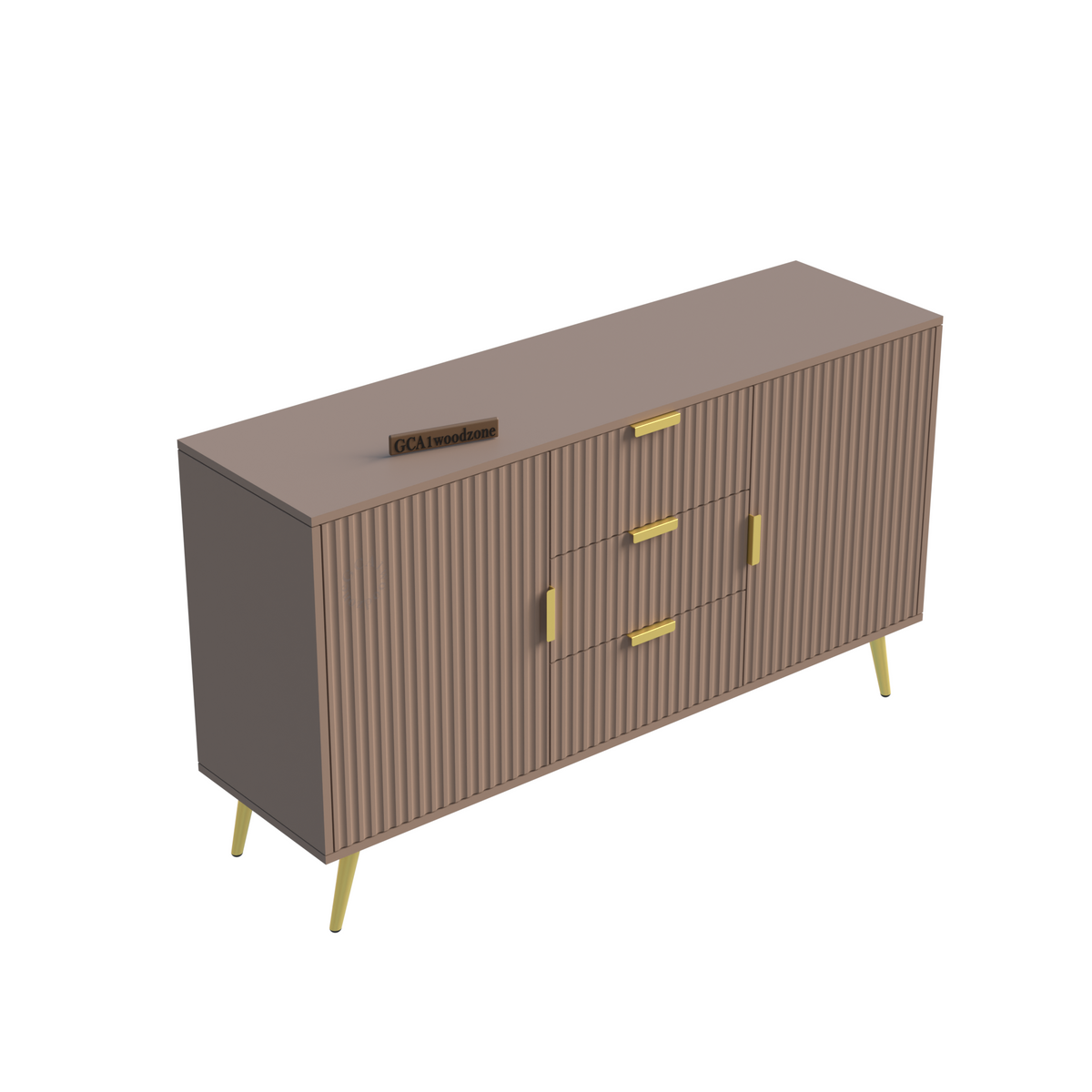 FURNITELL SIDEBOARD 3 DRAWER 2 DOOR - BEIGE Furnitell