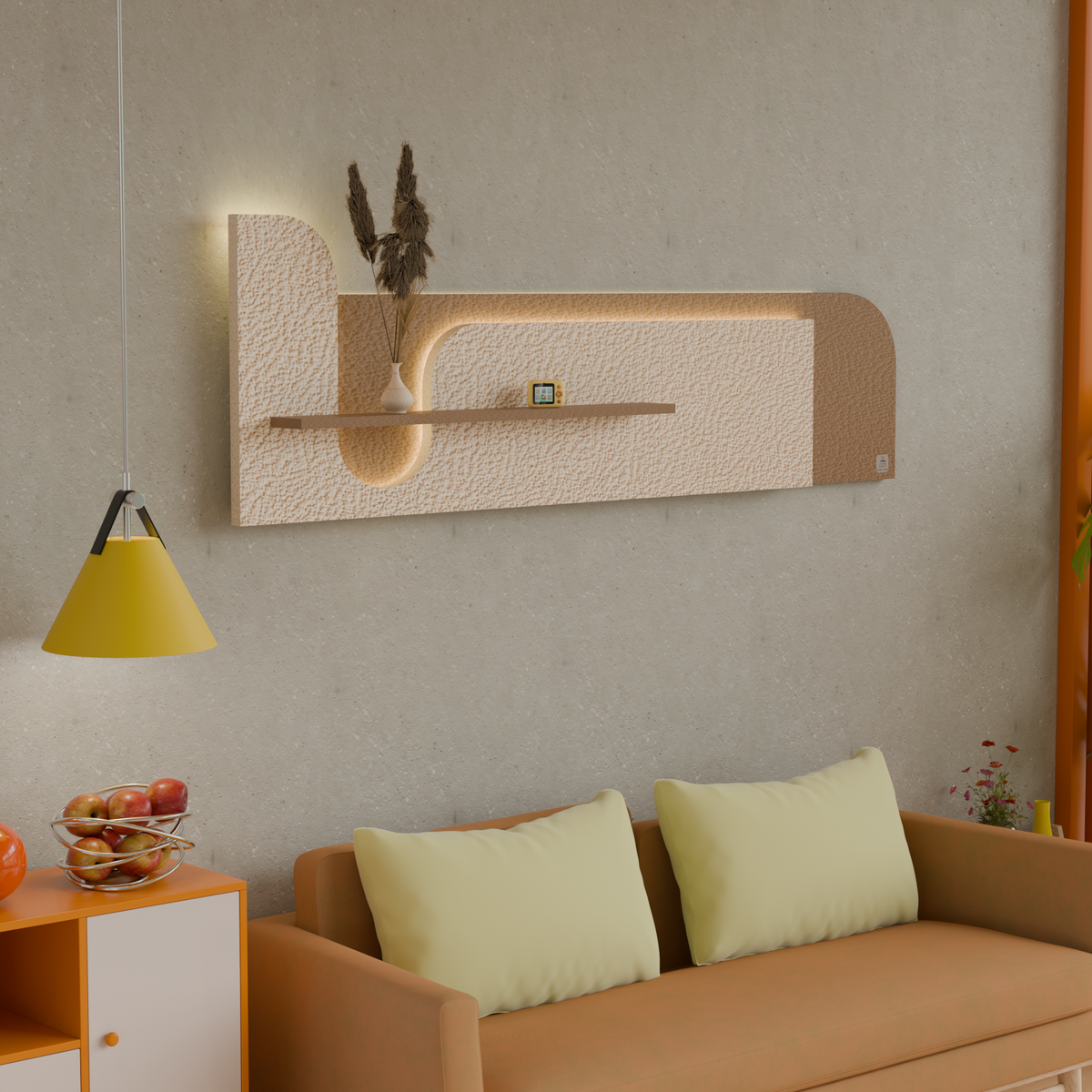 Furnitell: The Zen-Arc Illuminated Wall Sculpture