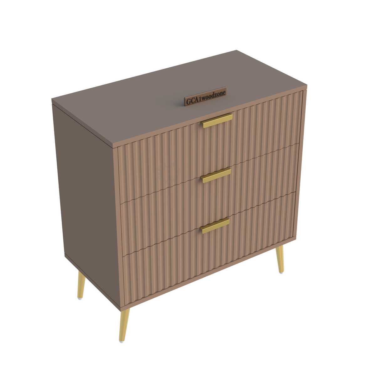 Furnitell 3 Drawer Chestor -Taupy | 5 Years Warranty