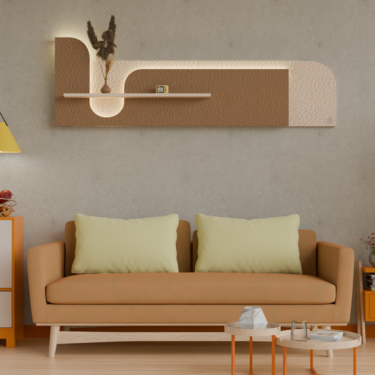 Furnitell: The Zen-Arc Illuminated Wall Sculpture