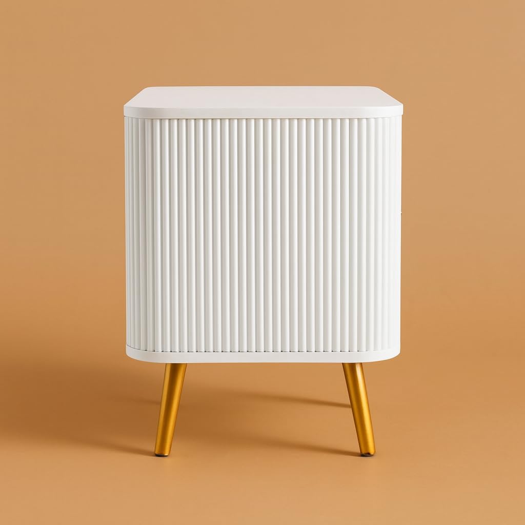 Bed Side Nightstand Lamp Table with 1 Drawers Furnitell