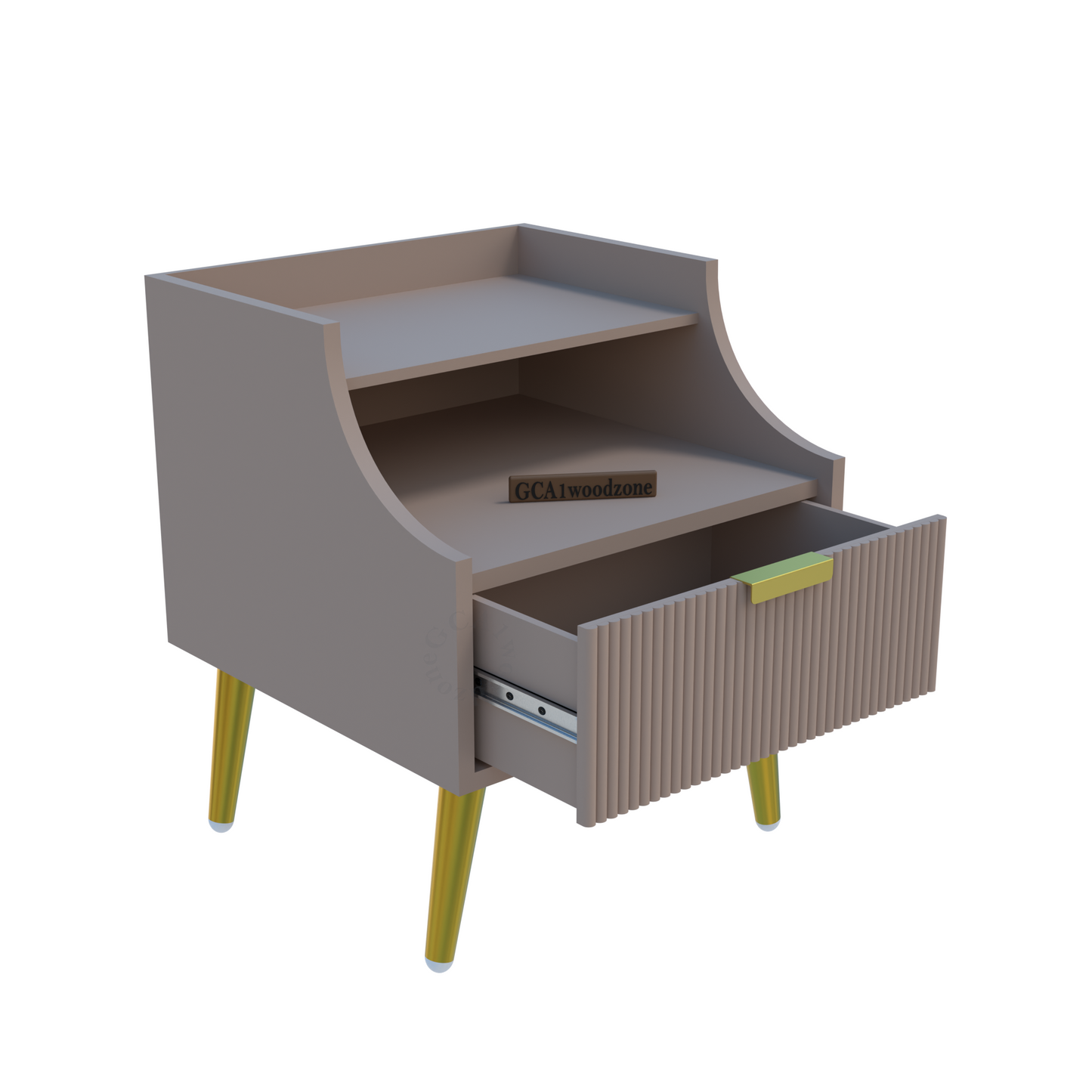 FURNITELL BED SIDE TABLE -BEIGE Furnitell