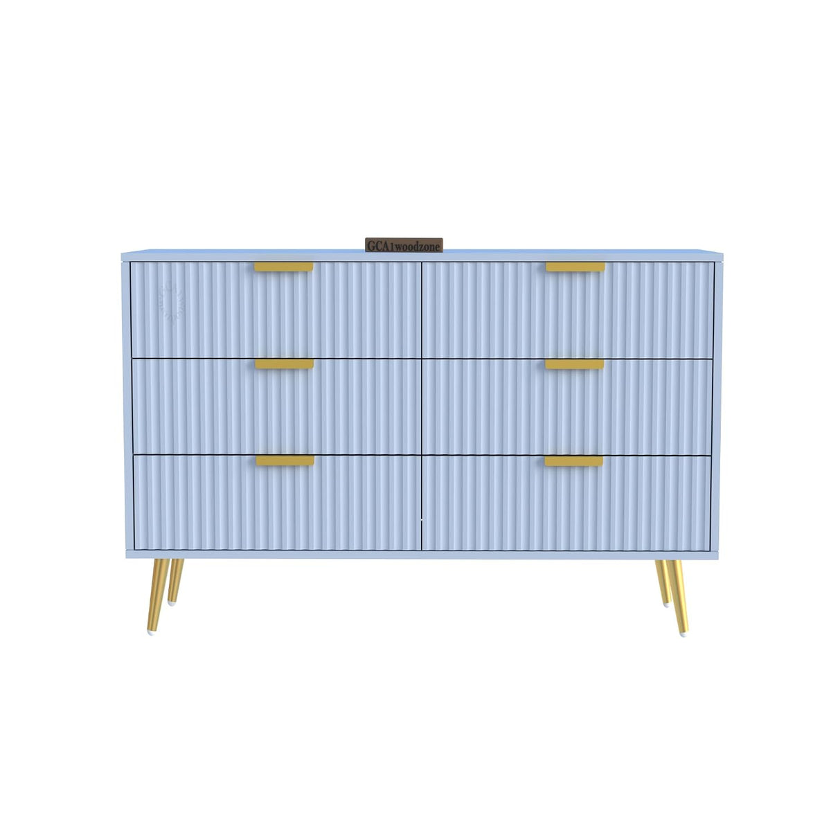 White Fluted 3-Drawer Sideboard Cabinet | Modern Storage Furnitell