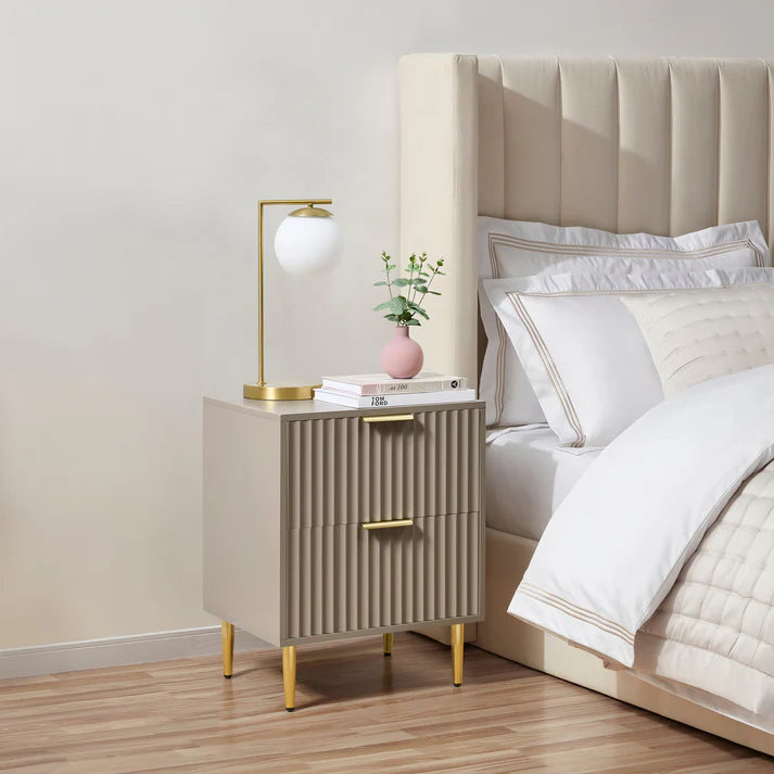 Furnitell 2 Drawer Bedside Table furnitell