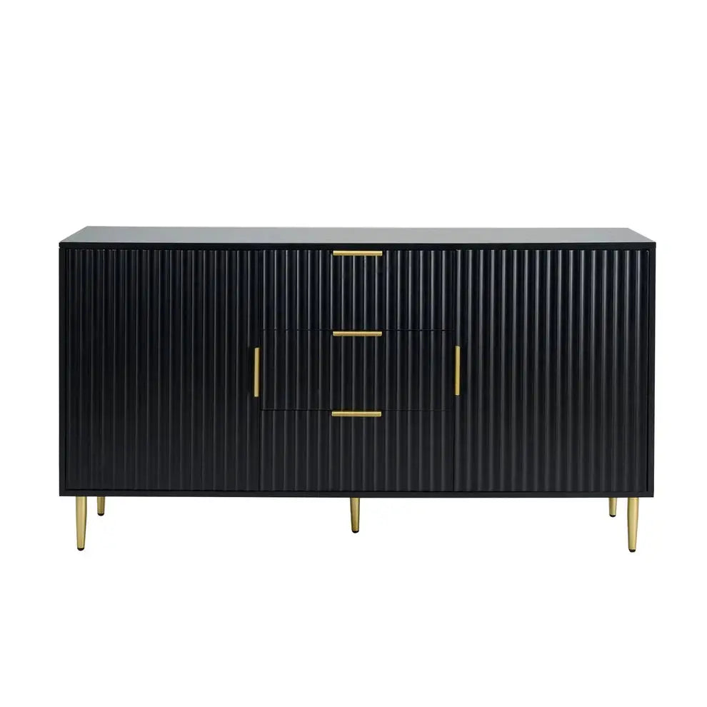 Furnitell Sideboard with Drawers - Black furnitell
