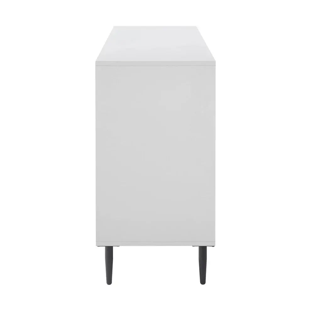 Furnitell Sideboard with Drawers - White/Wood Effect furnitell