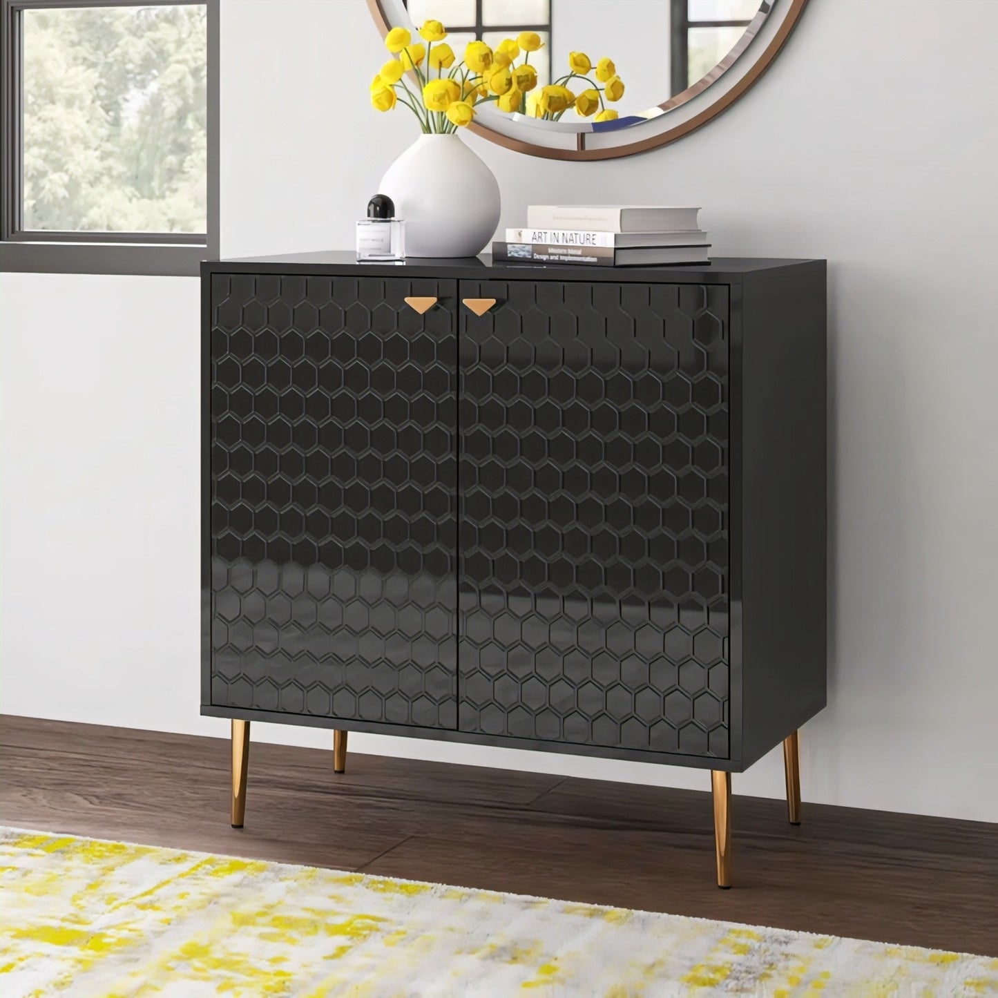 Furnitell 2 - Door Accent Cabinet with High Gloss