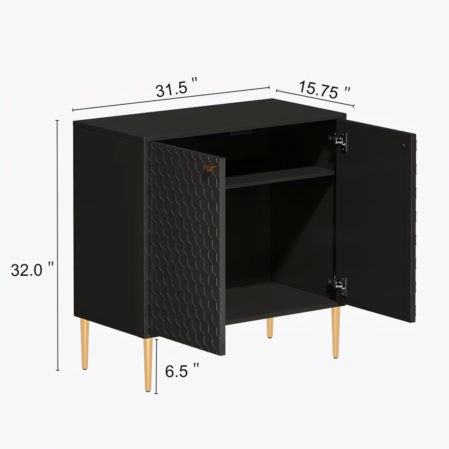 Furnitell 2 - Door Accent Cabinet with High Gloss