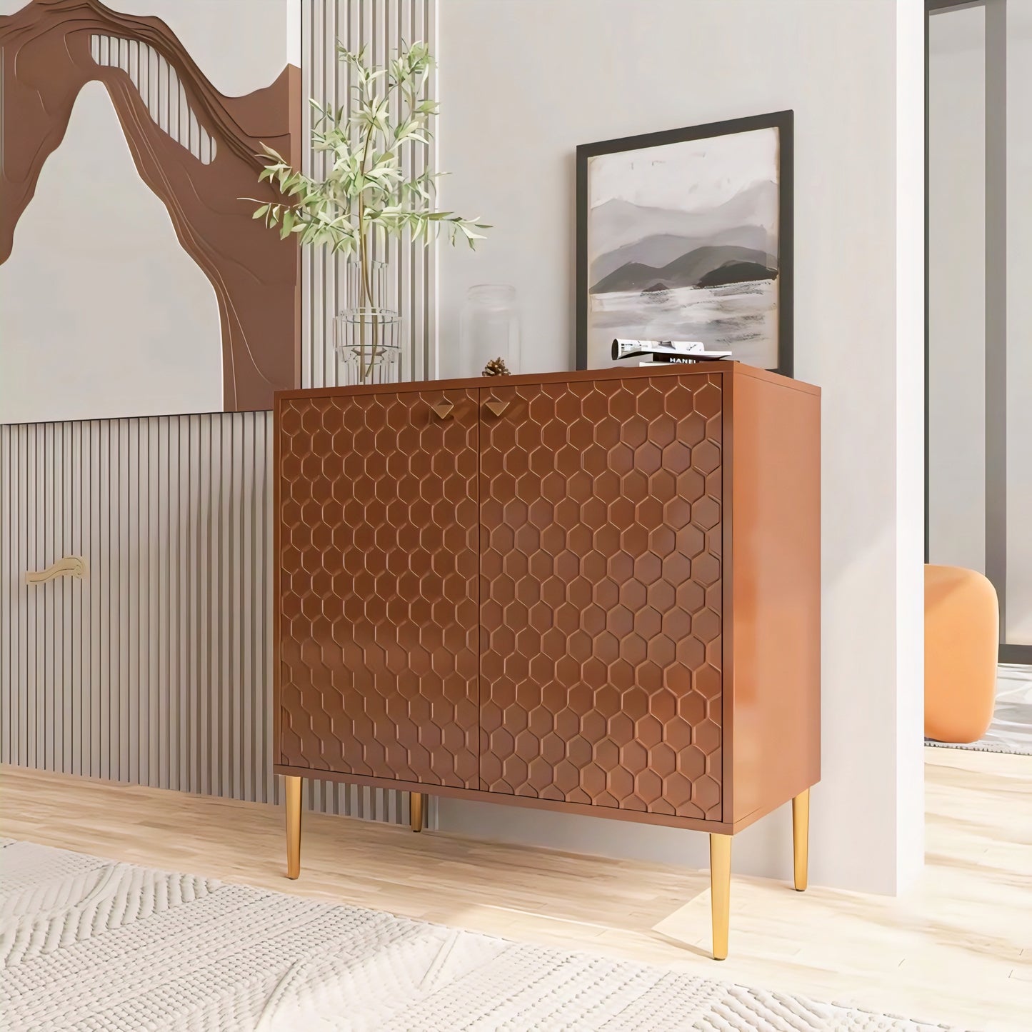 Furnitell 2 - Door Accent Cabinet with High Gloss