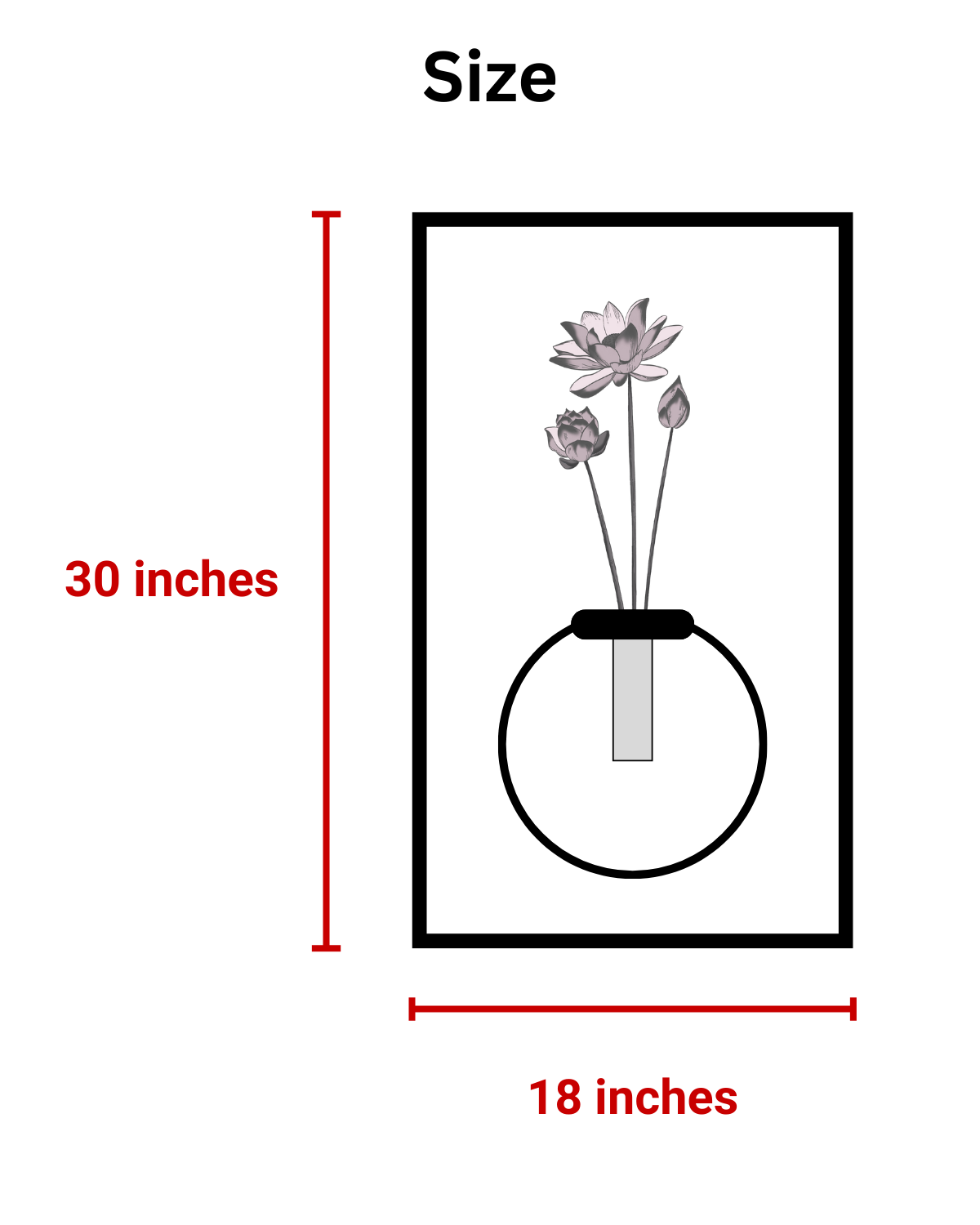 Modern LED Wall Mounted Flower Vase Light – 30 x 18 Inches Panel Furnitell