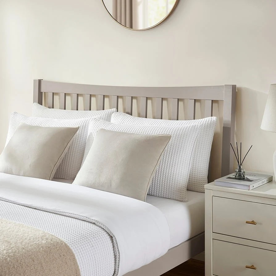 Cream Wooden Bedside Furnitell