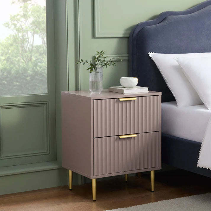 Furnitell 2 Drawer Bedside Table furnitell