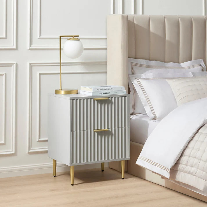 Furnitell 2 Drawer Bedside Table furnitell