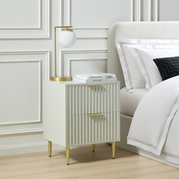 Furnitell 2 Drawer Bedside Table furnitell