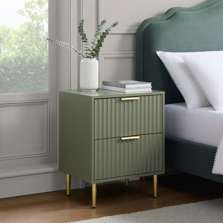 Furnitell 2 Drawer Bedside Table furnitell