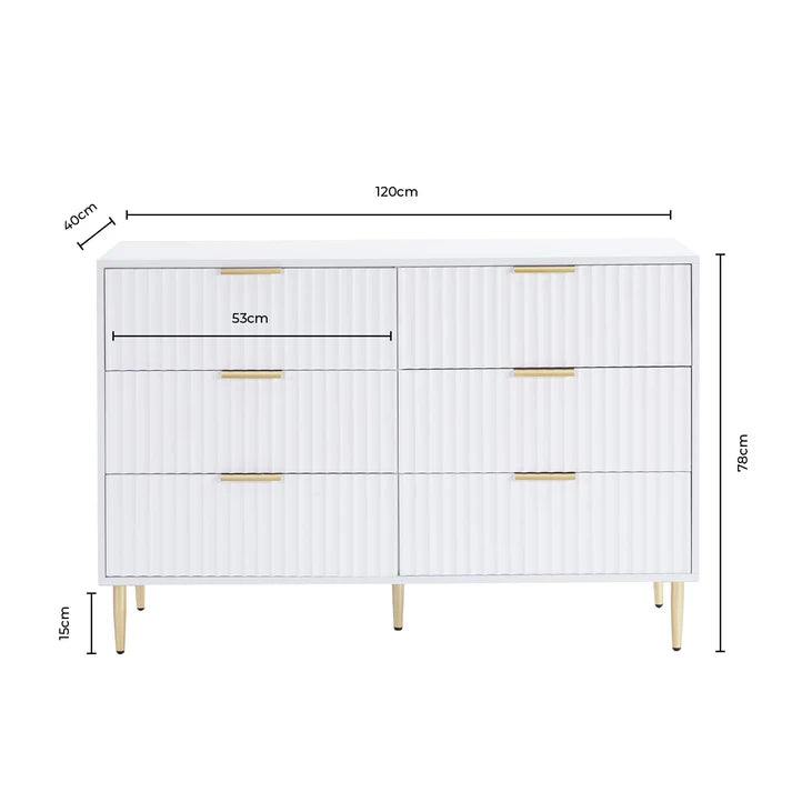 Furnitell 6 Drawer Chest furnitell