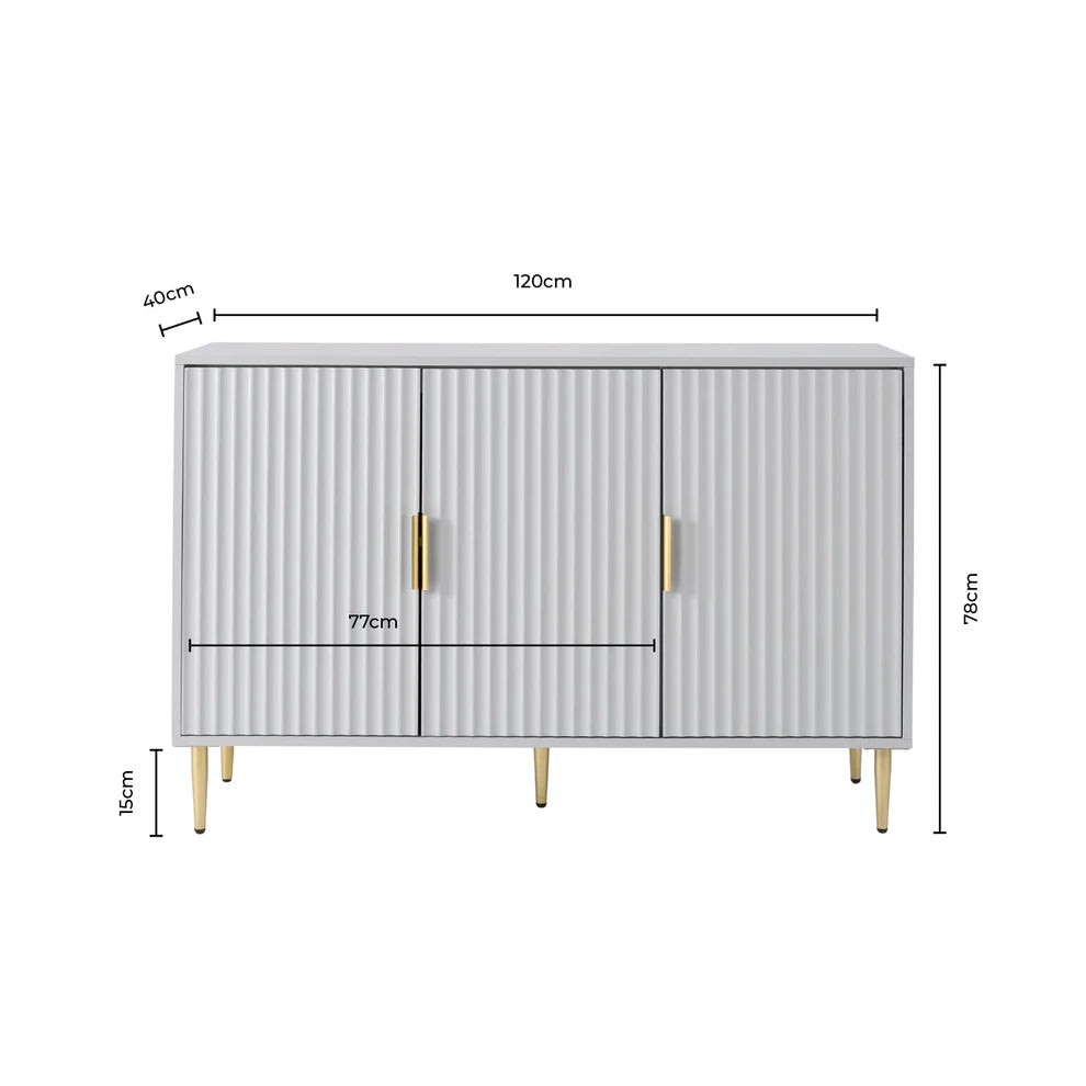 FURNITELL Large Sideboard - Taupe Furnitell