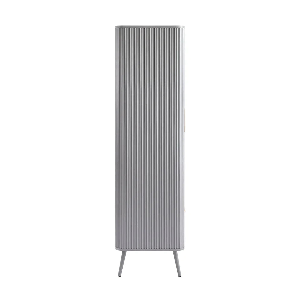 FURNITELL 2 Door Wardrobe - Light Grey