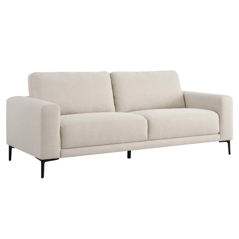 Beige 3 Seater Sofa | Modern Fabric Sofa Furnitell