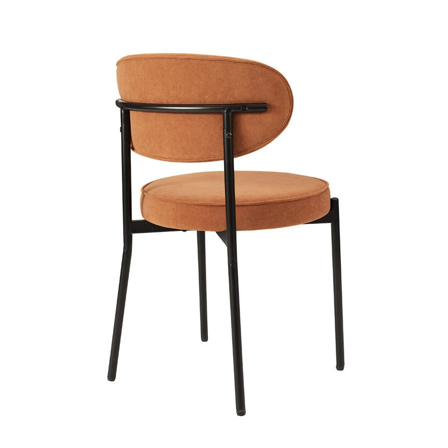 FURNITELL SET of 2 Dining Chairs - Matte Velvet - Burnt Orange 4.87 (236)