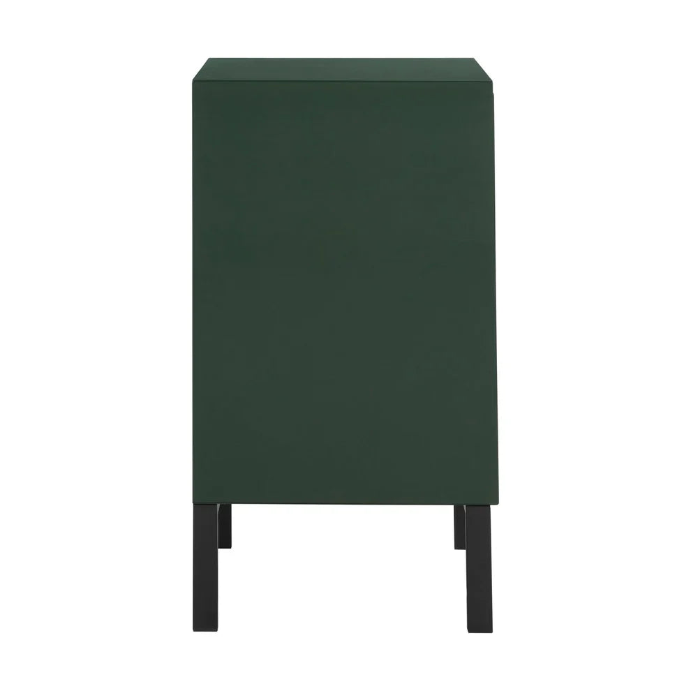 FURNITELL 1 Drawer Bedside Table - Forest Green Furnitell