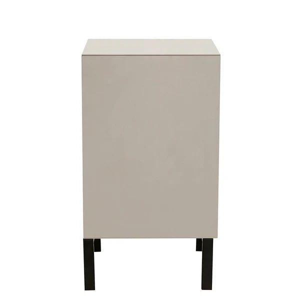 Furnitell Drawer Bedside Table - Taupe Furnitell