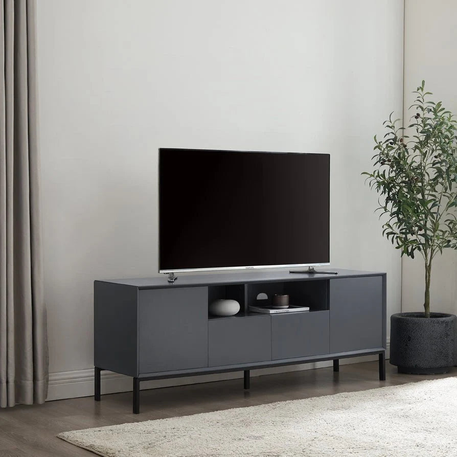 FURNITELL 140cm TV Unit - Charcoal Furnitell