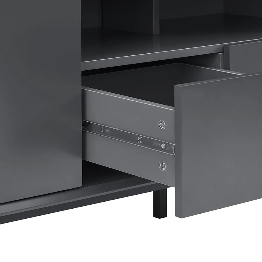 FURNITELL 140cm TV Unit - Charcoal Furnitell