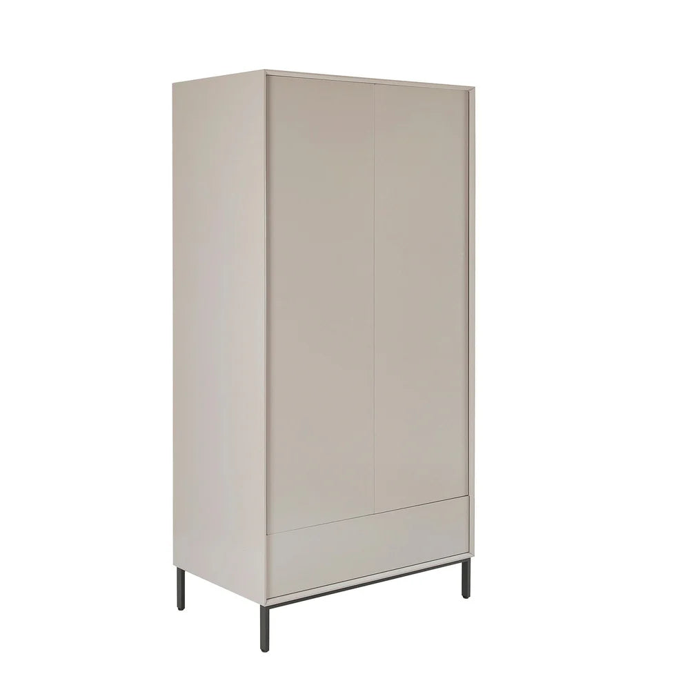 FURNITELL 2 Door Wardrobe - Taupe Furnitell