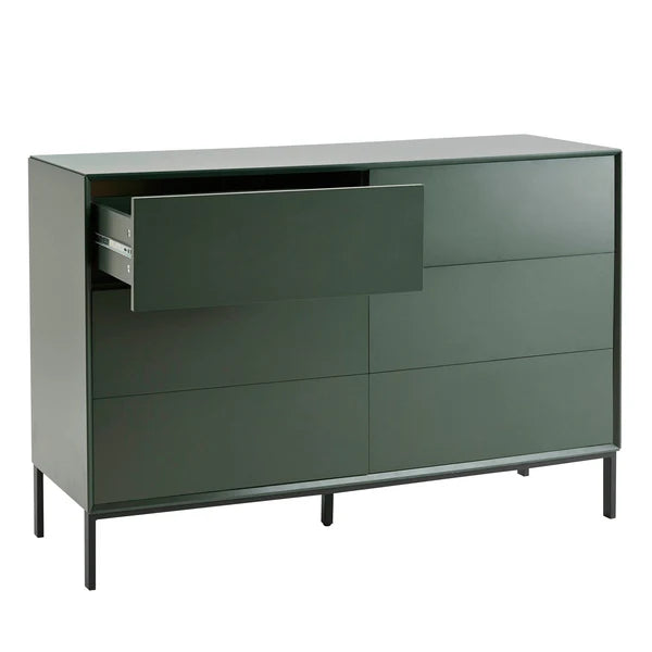 Furnitell 6 Drawer Chest - Forest Green Furnitell