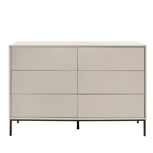 Furnitell 6 Drawer Chest - Taupe Furnitell