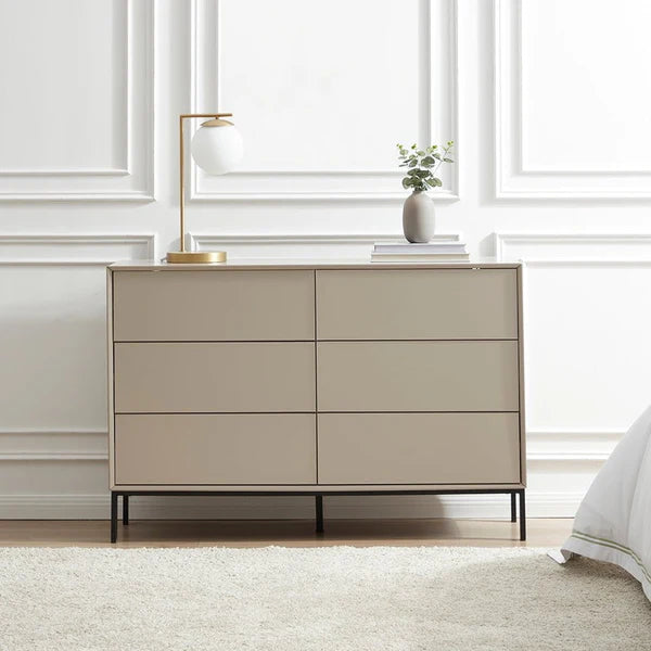 Furnitell 6 Drawer Chest - Taupe Furnitell
