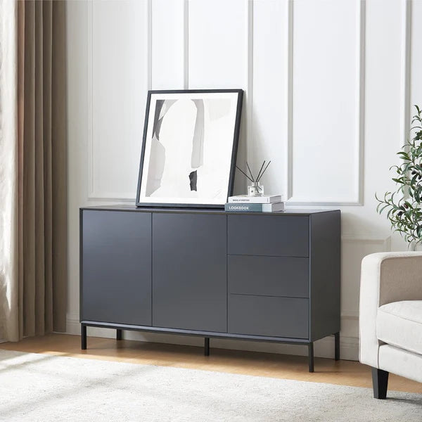 Furnitell Large Sideboard with Drawers - Charcoal Furnitell