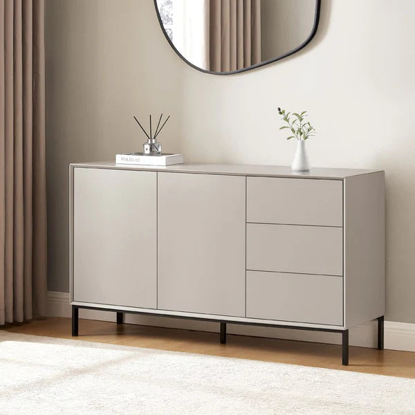 Furnitell Large Sideboard with Drawers - Taupe Furnitell