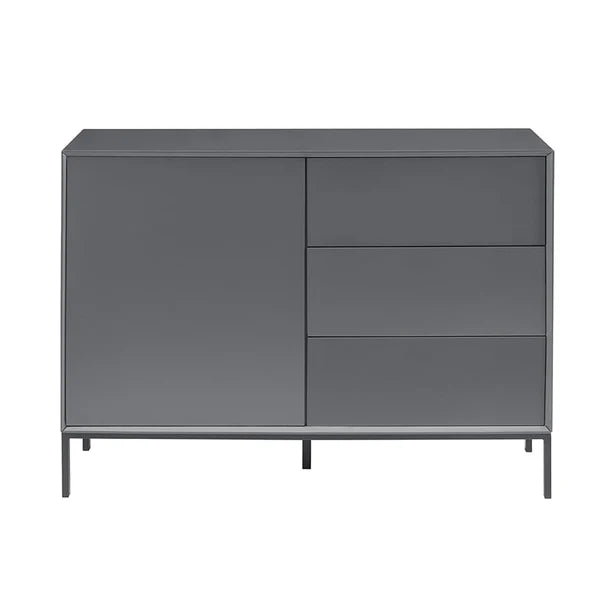 Furnitell Small Sideboard with Drawers - Charcoal Furnitell