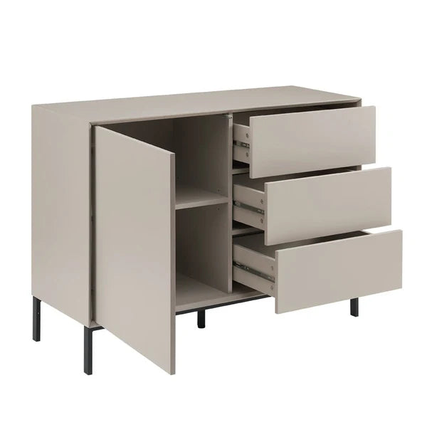 Furnitell Small Sideboard with Drawers - Taupe Furnitell