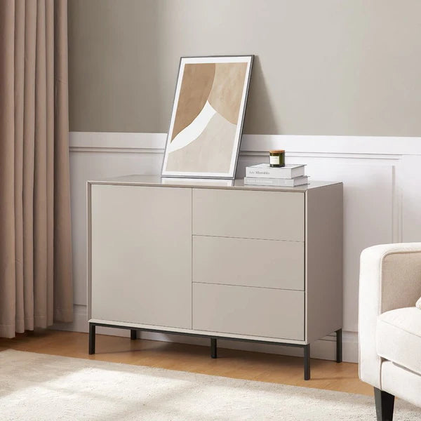 Furnitell Small Sideboard with Drawers - Taupe Furnitell