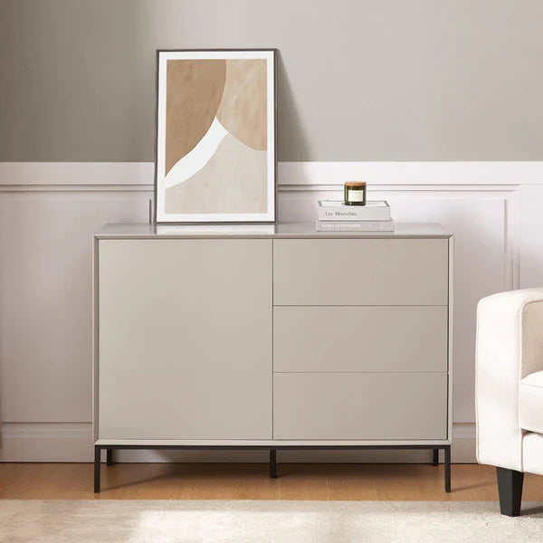 Furnitell Small Sideboard with Drawers - Taupe Furnitell