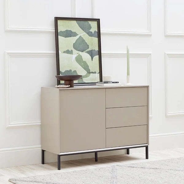 Furnitell Small Sideboard with Drawers - Taupe Furnitell
