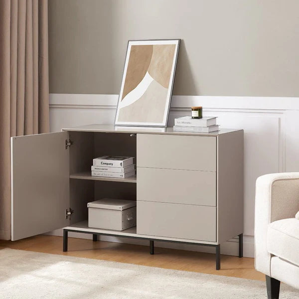 Furnitell Small Sideboard with Drawers - Taupe Furnitell