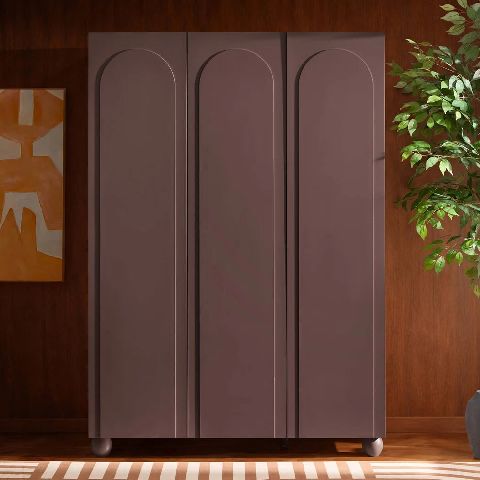 Mocha 3 Door Arch Wardrobe | Furnitell furnitell