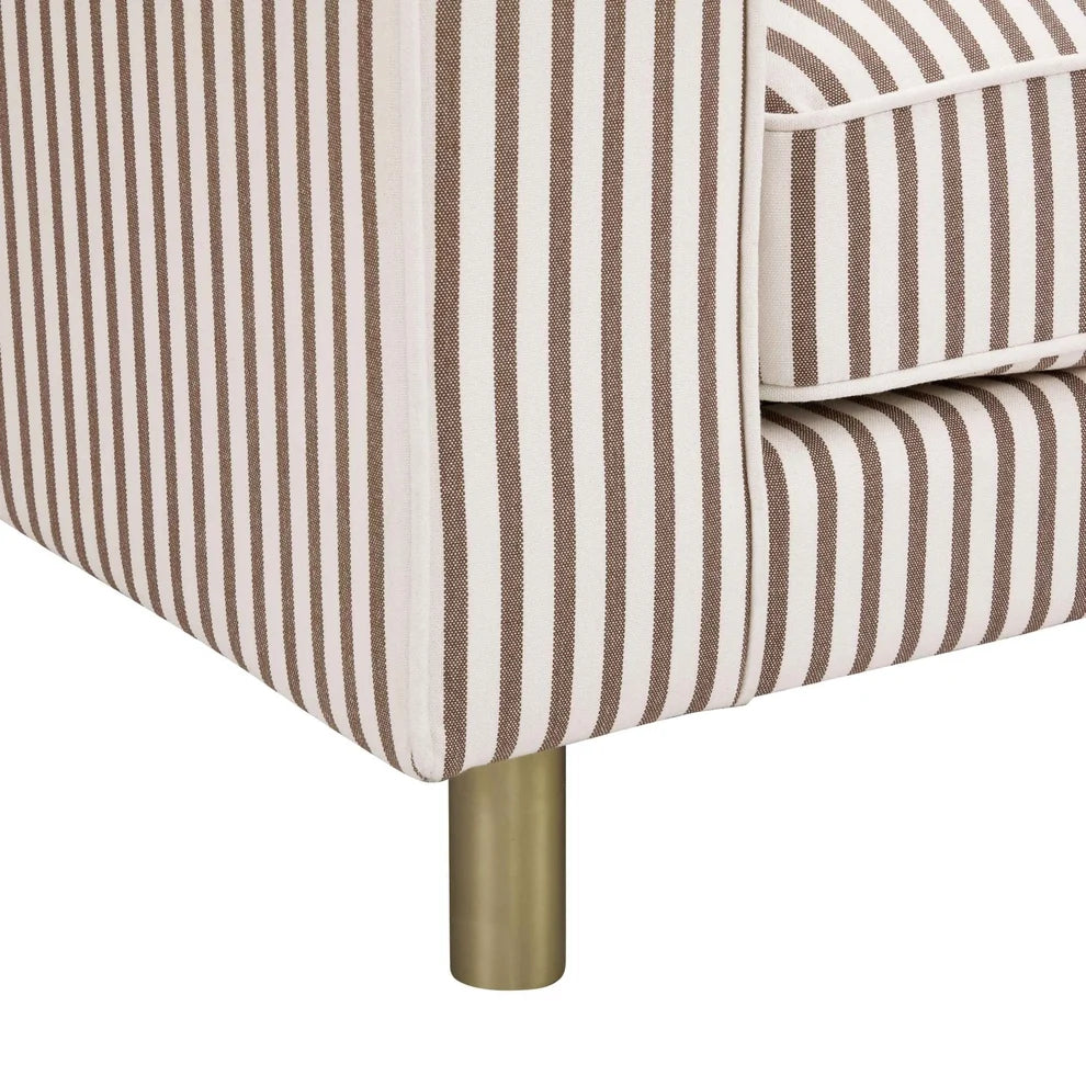 Chocolate Stripe 3 Seater Sofa | Onija furnitell