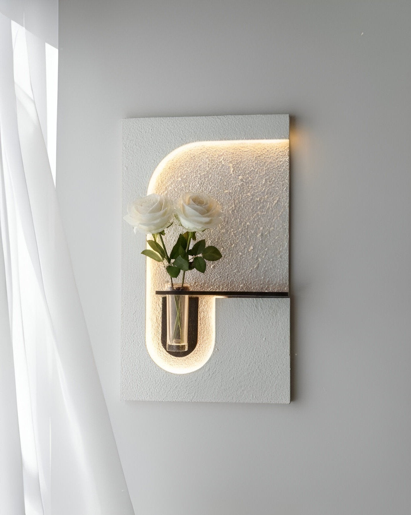 Modern LED Wall Mounted U‑Shape Wall Lamp – Decorative Accent Light Furnitell