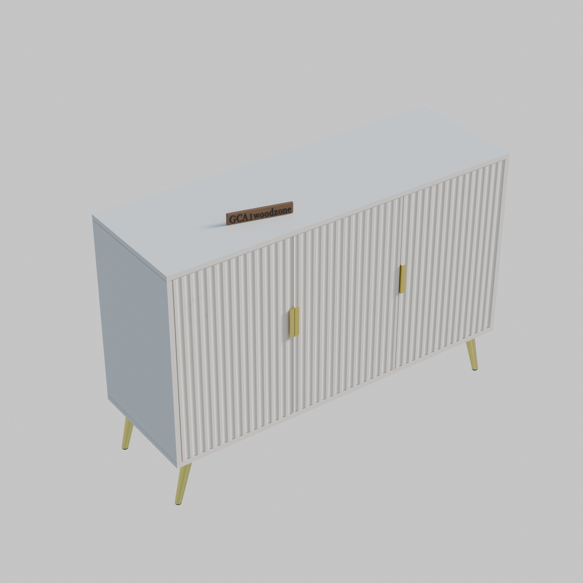 FURNITELL SIDEBOARD 3 DOOR -WHITE Furnitell