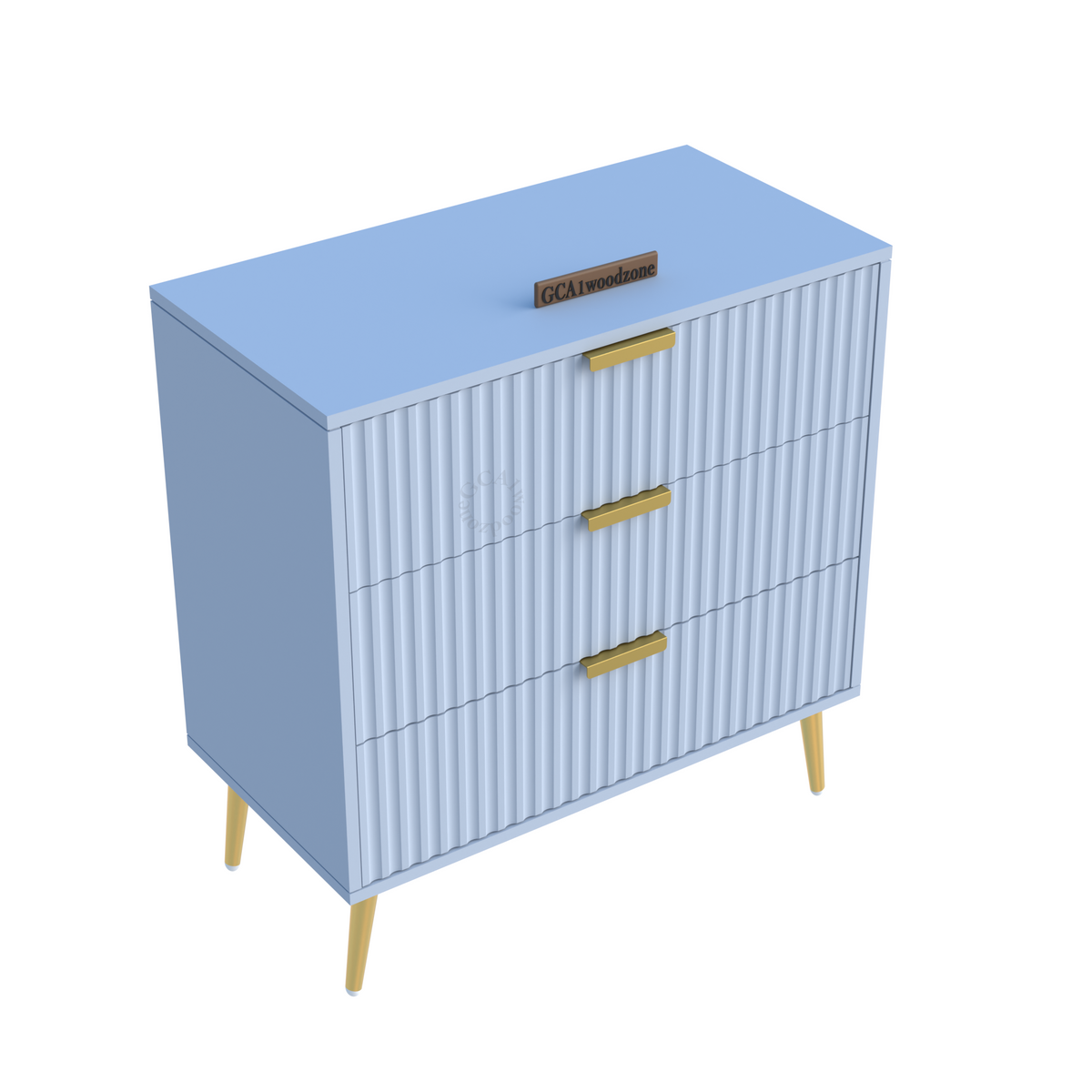 Furnitell  3 Drawer Chestor _grey light | 5 Years Warranty
