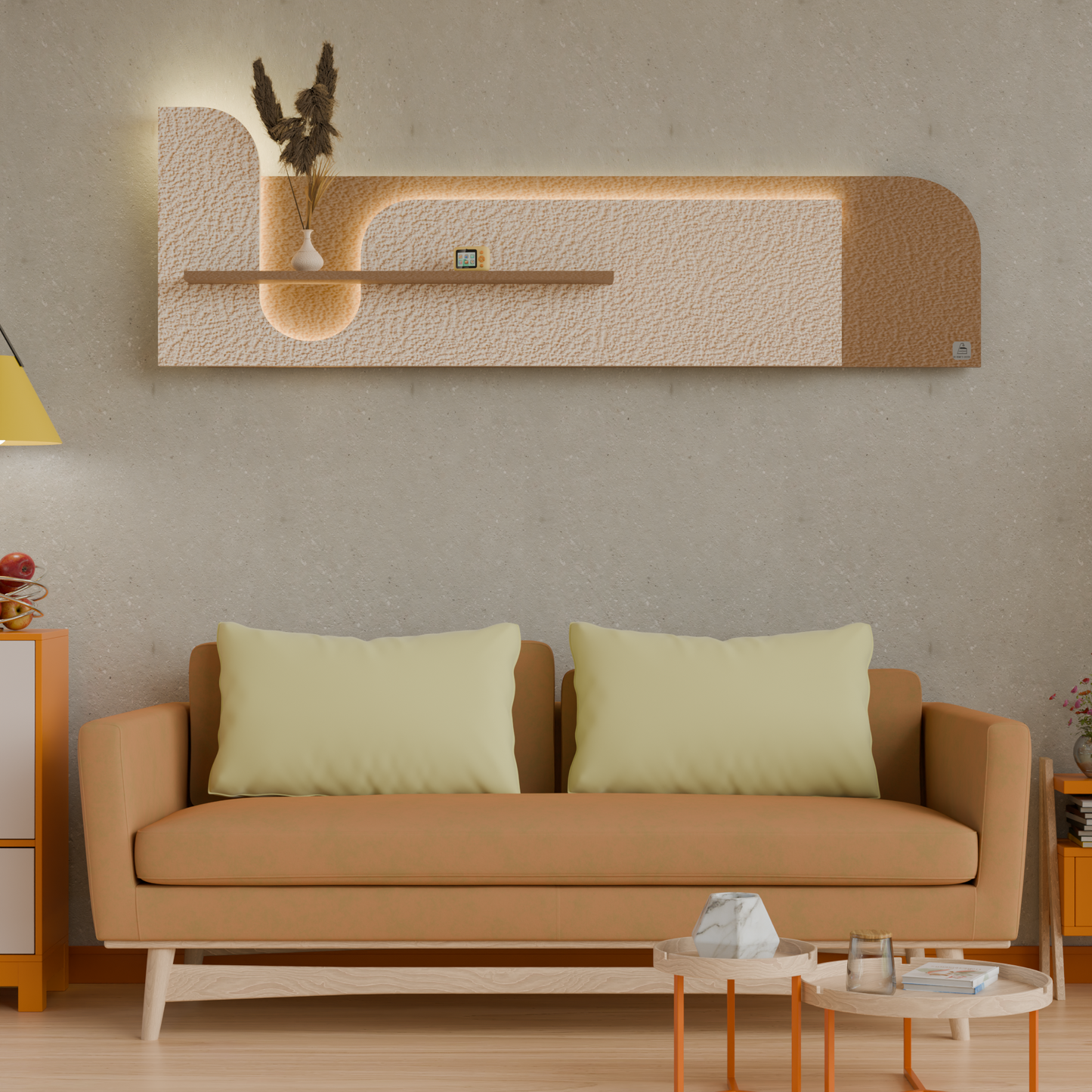 Furnitell: The Zen-Arc Illuminated Wall Sculpture